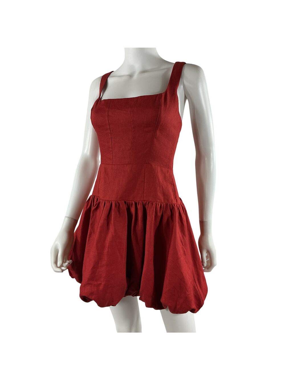 Reformation Linen Sundried Tomato Delia Dress Size 2